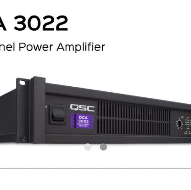 QSC DCA 3022 正常に動作します. 電源コードが付いています QSC DCA 3022 正常に動作します. 電源コードが付いています