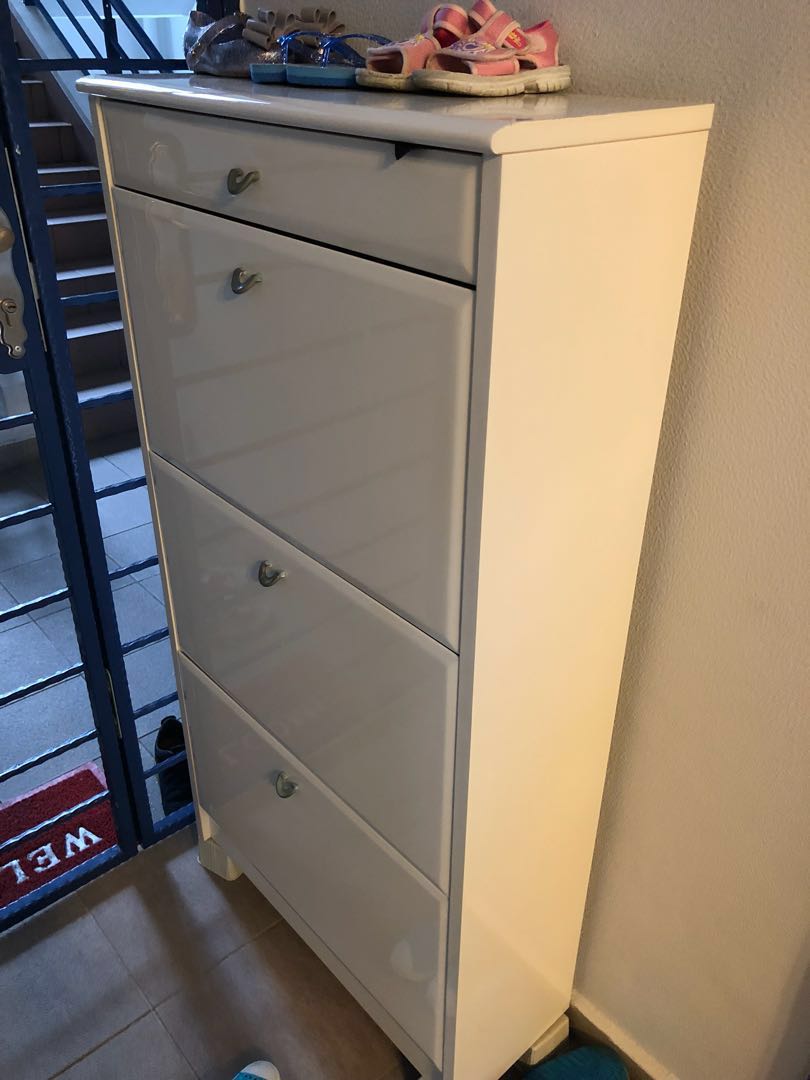 tall shoe cabinet on White Arizona Tall Shoe Cabinet Bought For 250 Furniture Shelves Drawers On Carousell