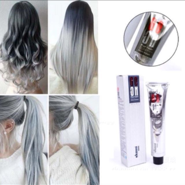 100ml Permanent Super Hair Dye Ash Grey Cream Does Not Come With Dioxygen Milk H202 Does Not Come With Cream Developer Health Beauty Hair Care On Carousell