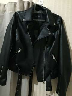 Faux leather jacket new look