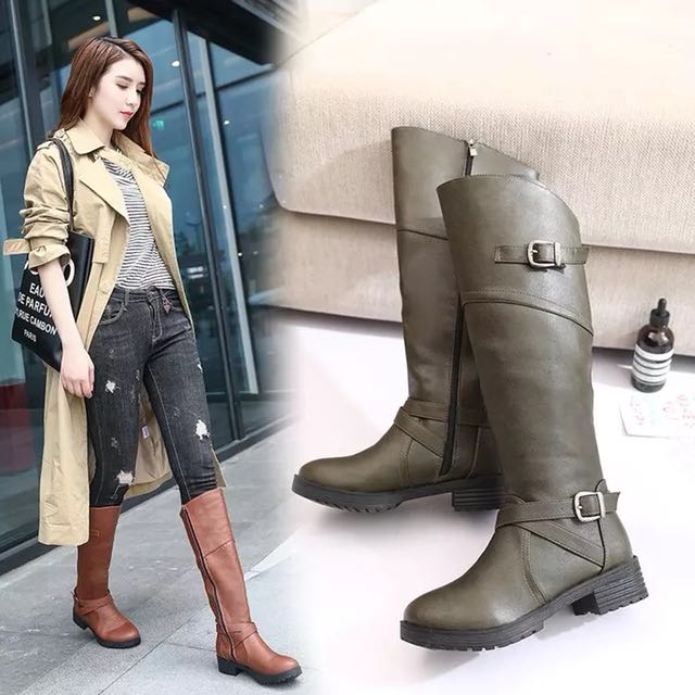 35~43) Autumn and winter knee boots 