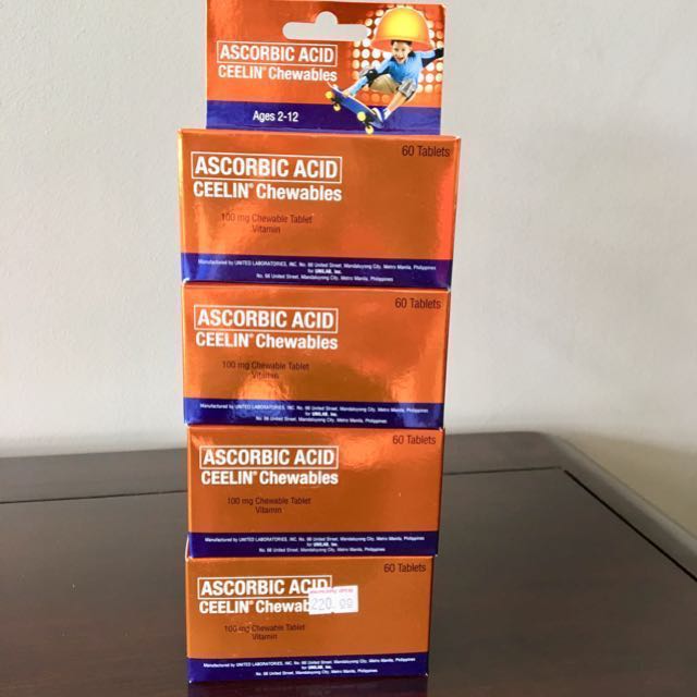 Ascorbic Acid Vitamin C Ceelin Chewables Babies Kids On