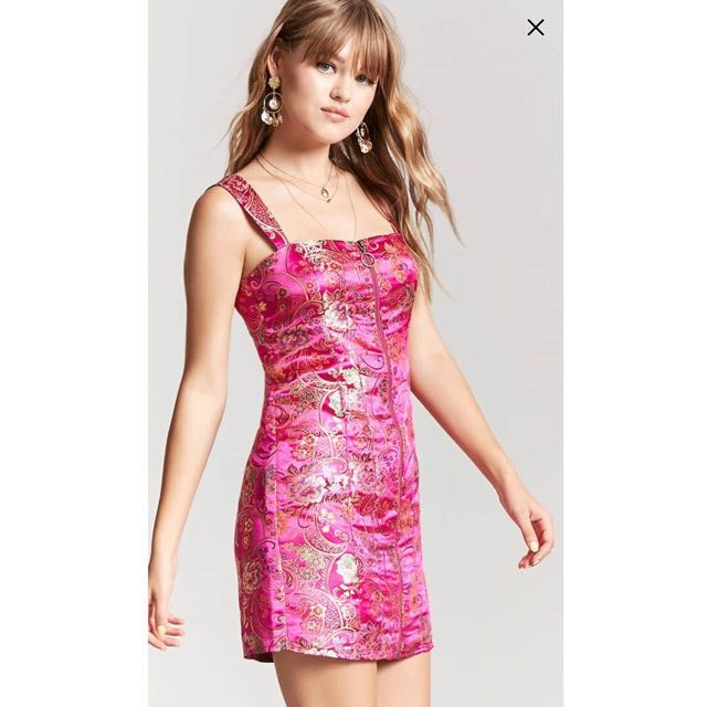 Brand New With Tag Forever 21 Satin Oriental Dress Women s