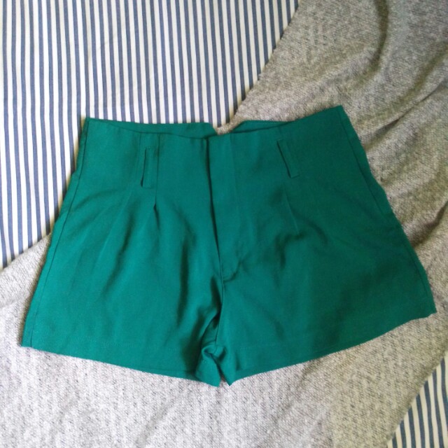 BOTTOMS Cute Blue Green Shorts Women s Fashion Bottoms Shorts on Carousell