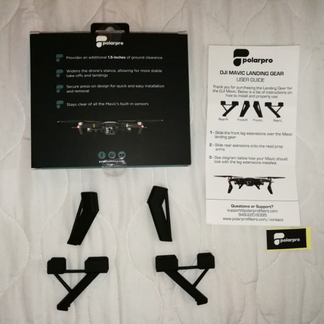 Train D'atterrissage Rallongé Pour DJI Mavic Pro / Platinum – Hausse De 15 Mm, Protection Caméra, Pliable