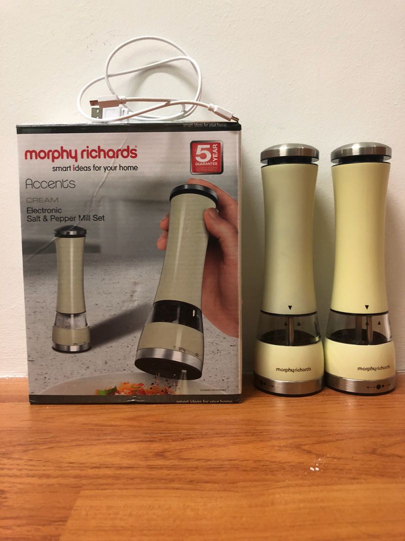 Morphy Richards Accents Stainless Steel Electric Salt Pepper