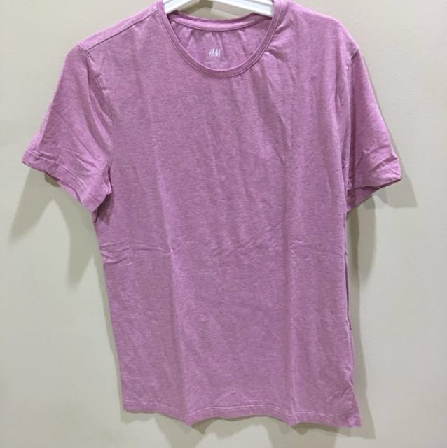 H M Pink T Shirt Men S Fashion Clothes On Carousell