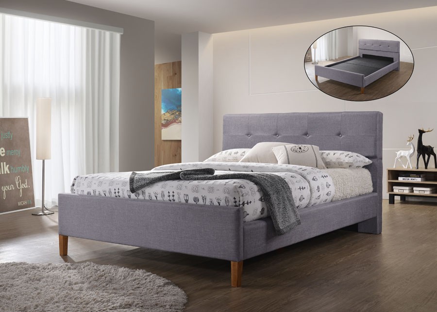Scandinavian Queen Bed With Mattress Furniture Beds Mattresses Photo