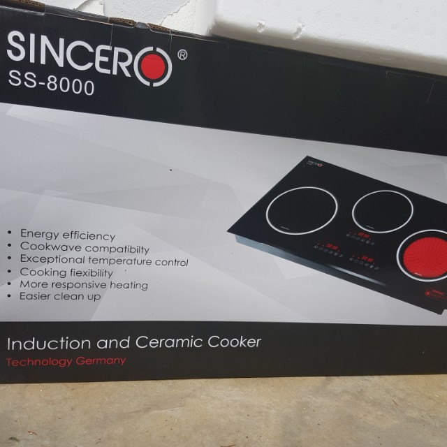 sincero trio electric ceramic & induction cooktops