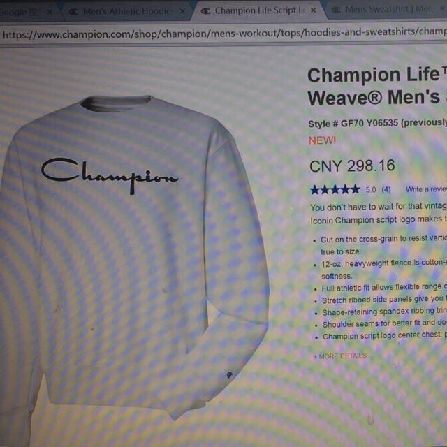 Champion sweatshirt 3xl Clearance