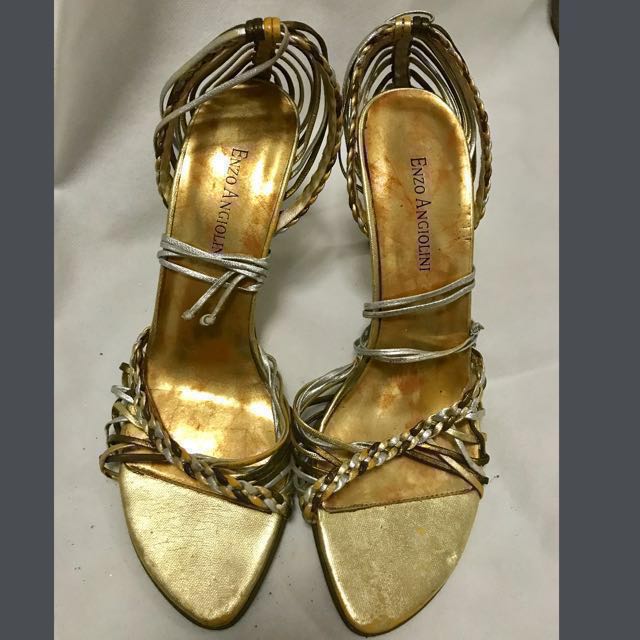 enzo angiolini gold heels