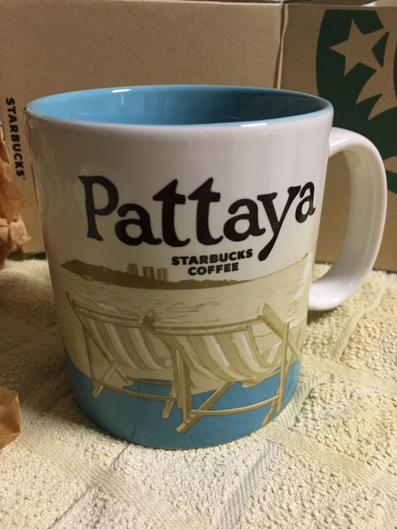 Pattaya Global Icon Mug Starbucks (Category: Coffee & Tea Tableware) located in Quezon City. Submitted by cavemandraws (Listing ID 158257247, Image 1). Description: Pattaya Global Icon Mug With SKU With Box.