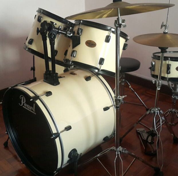 Pearl target series Drum Set (price negotiable), Hobbies & Toys, Music