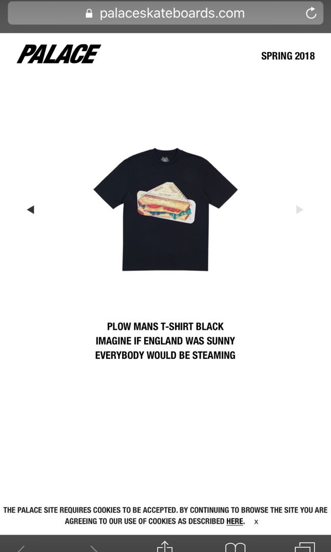 Po For Palace Sandwich Tee Men S Fashion Clothes On Carousell