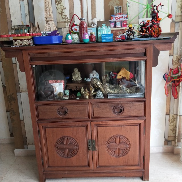 Rosewood Display Cabinet Furniture Home Decor Antiques On Carousell