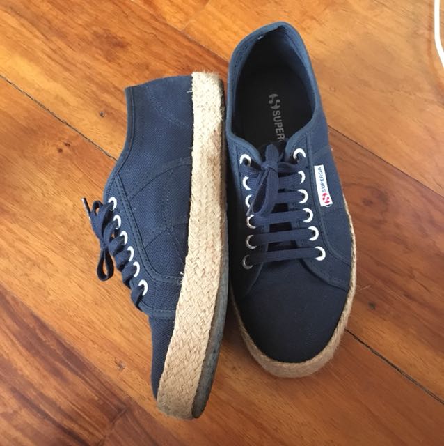 superga espadrilles navy