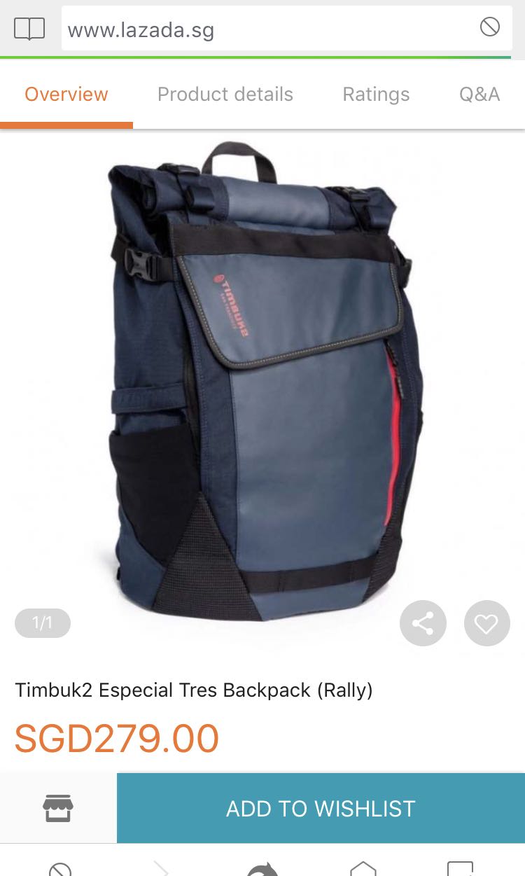 Timbuk2 Especial Tres Cycling Backpack Luxury Bags Wallets on Carousell