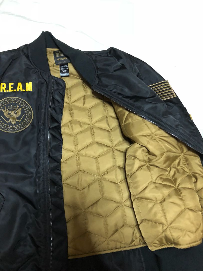 Wu tang cream bomber jacket Clearance