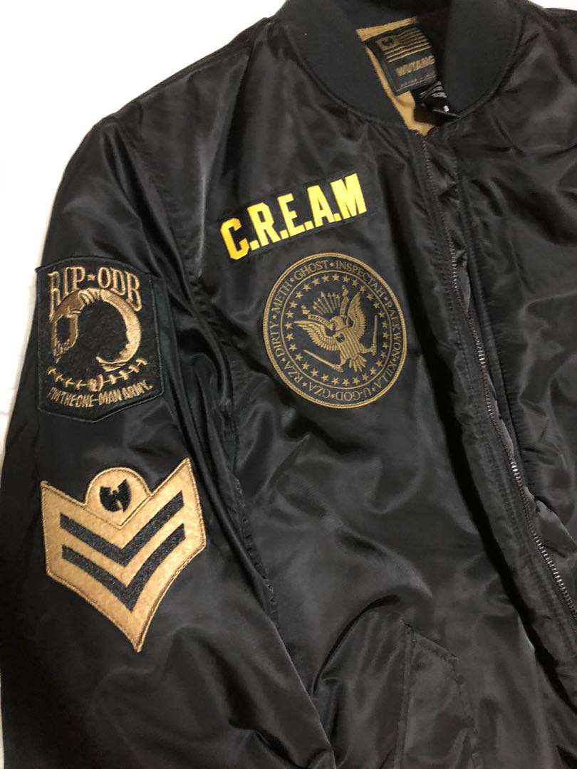 Wu Tang Cream Bomber Jacket, Men's 