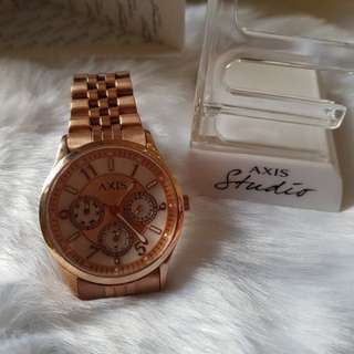 BNEW Original Rosegold Axis Studio Watch (med-dial) retails at Php5490