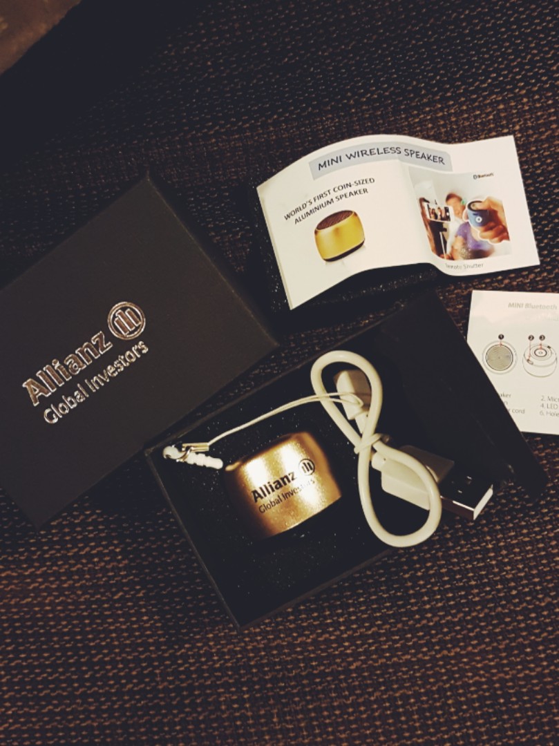 Brand New Alliance Global Investors World's Smallest Coin Size Bluetooth Speaker with Mic, Hands-free & Selfie Remote Feature