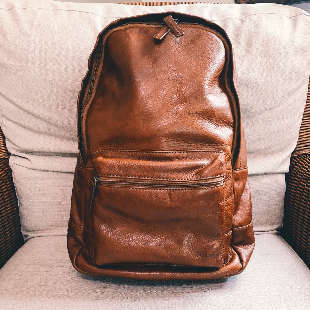 estate casual leather backpack