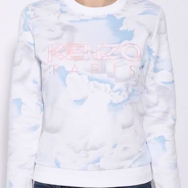 cloud print sweater