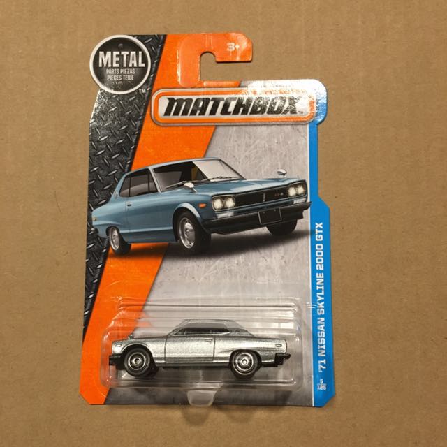 Matchbox 71 Nissan Skyline 2000 GTX Silver Hobbies Toys Toys