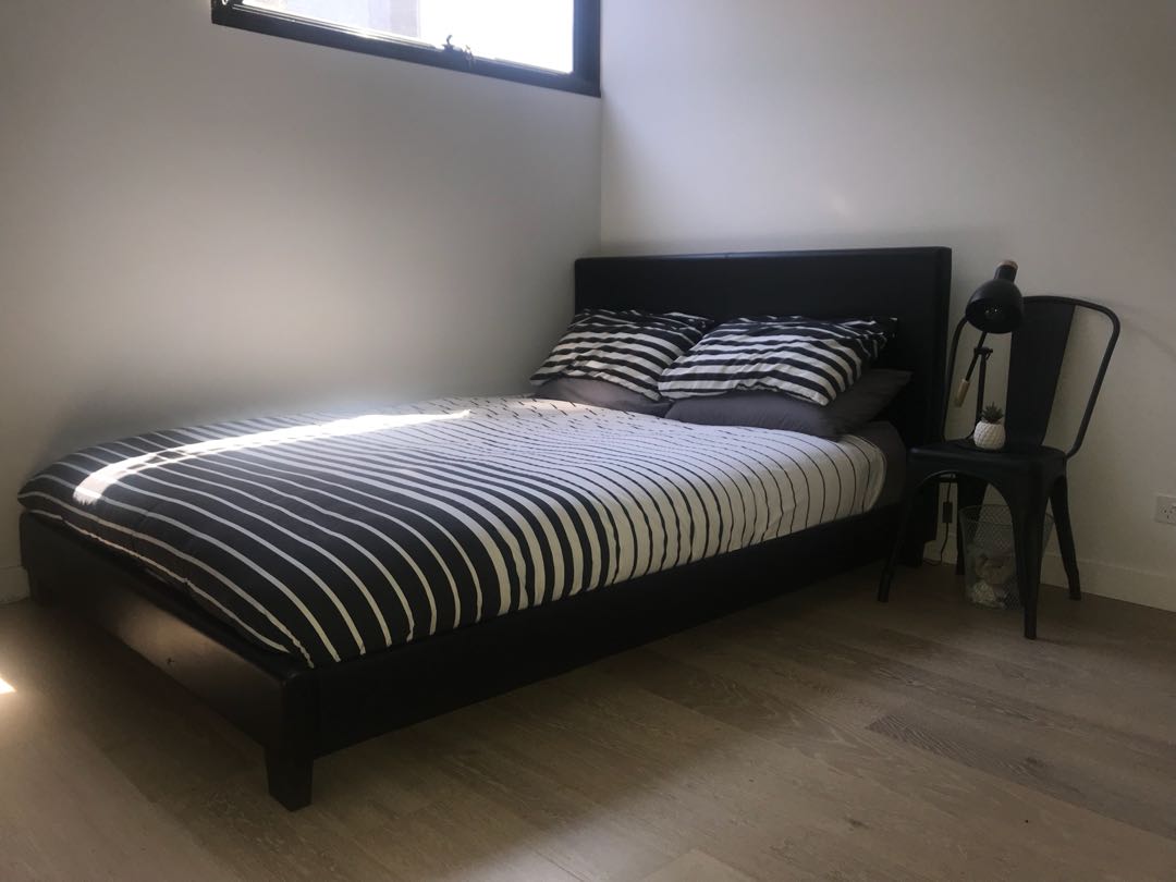 Queen Bed Frame Mattress Home Furniture Furniture On Carousell