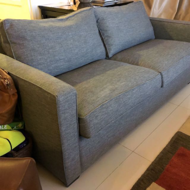 Sofa Crate And Barrel Grey Quality Fabric Furniture Sofas On Carousell Contemporary ethnic lamp rings casual black pattern on the swelling shape of its white stoneware base, dramatically capped with a smart black shade.