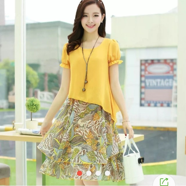 Irregular Chiffon Dress