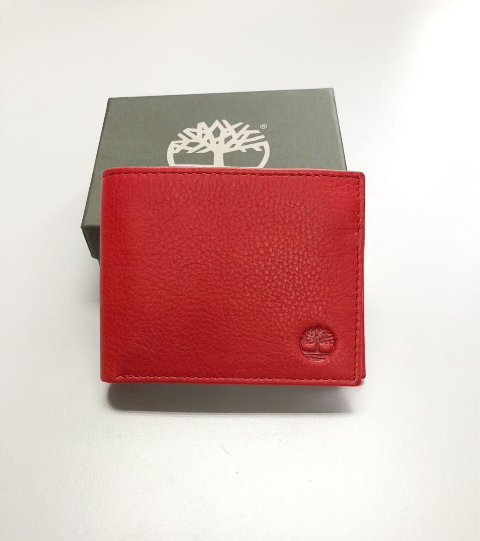 red timberland wallet