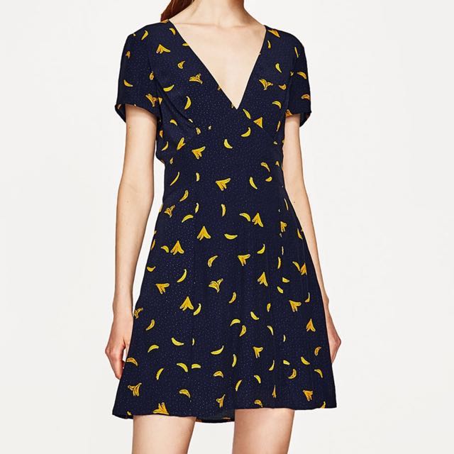 Zara Banana print dress, Women's 