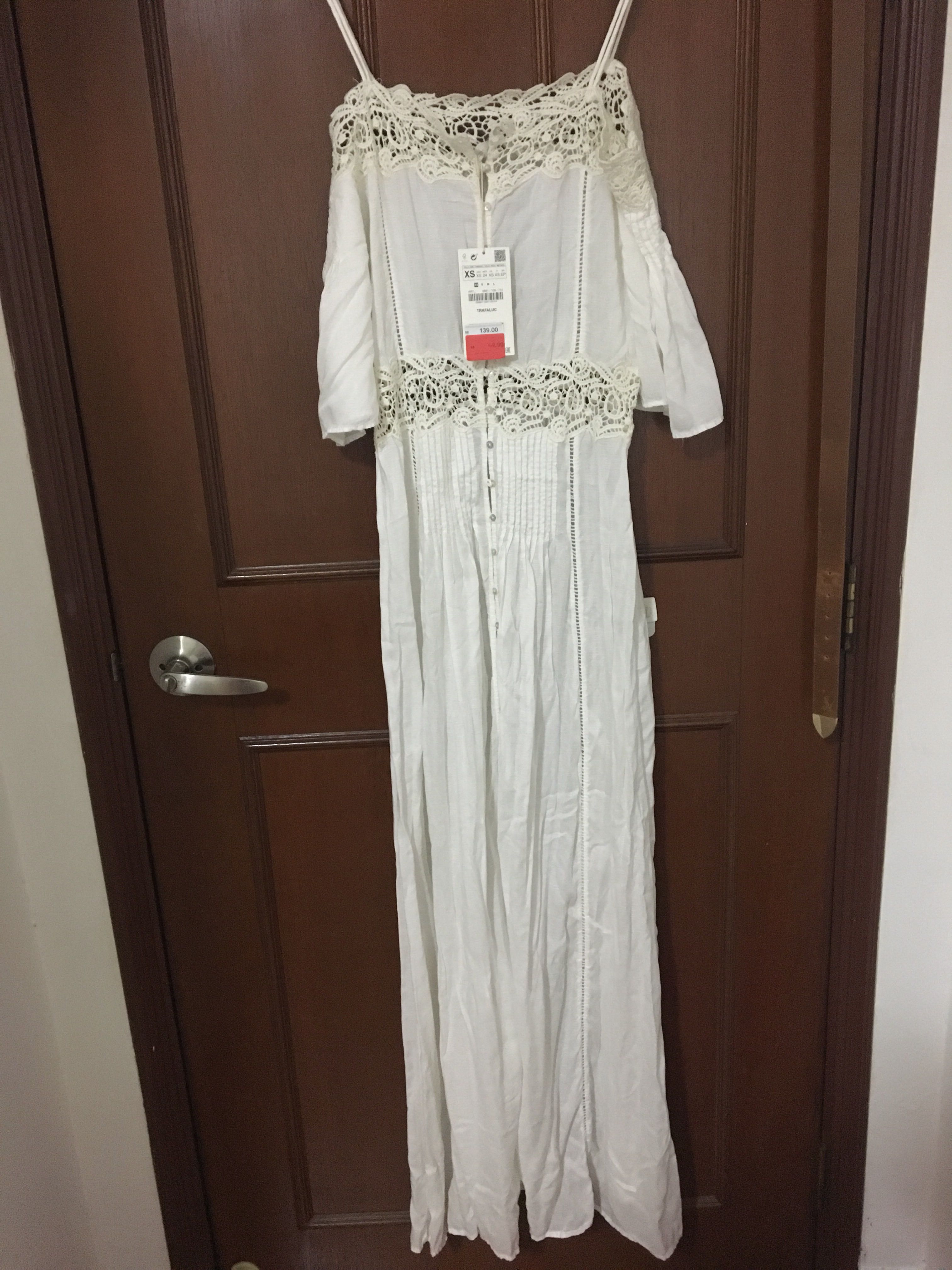 white maxi dress zara