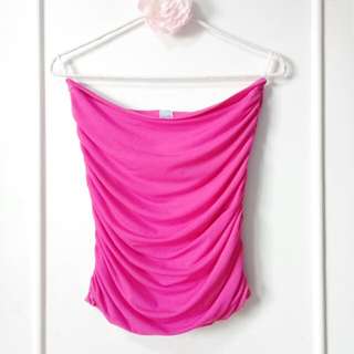 SOIREE WOMEN'S SEXY STYLISH TUBE TOP FOR BREASTFEEDING OR NURSING SIZE LARGE (HOT PINK)