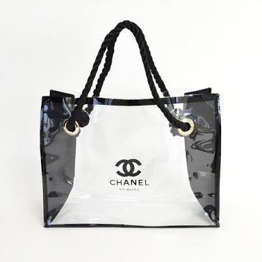 clear chanel tote