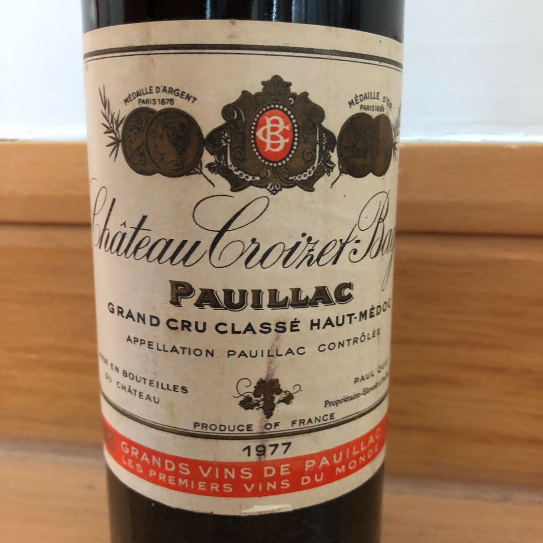 chateau croizet-bages 1977, pauillac, bordeaux