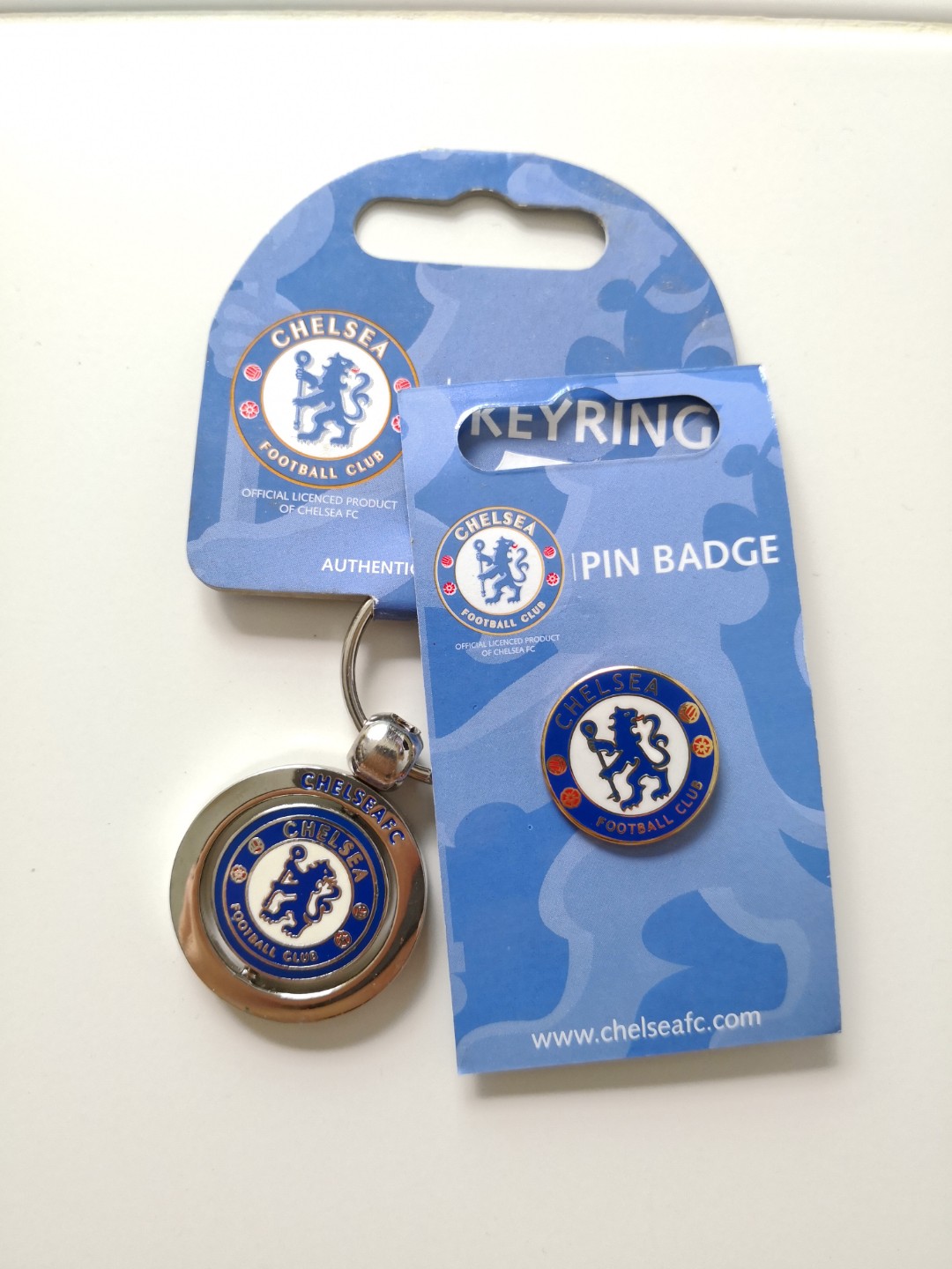 Chelsea Keyring And Pin Badge Set