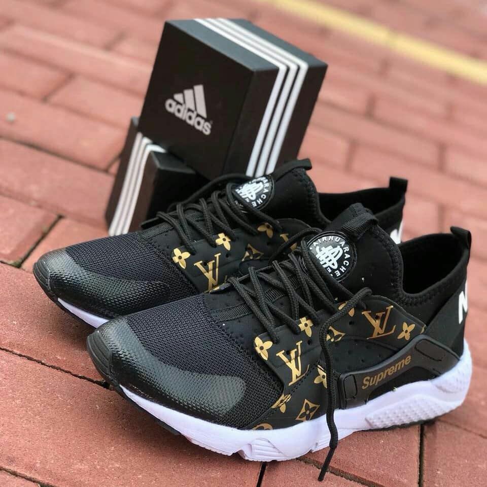Huarache LV Supreme Black White Gold
