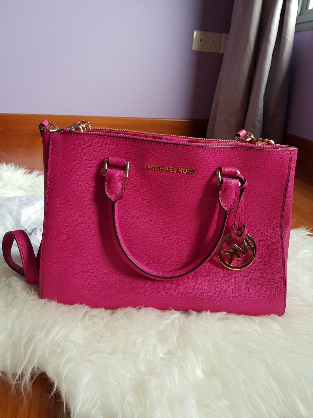 michael kors bright pink bag
