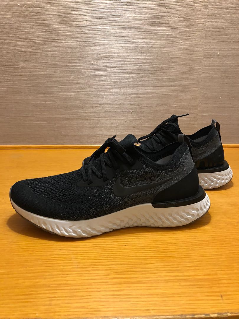 nike epic react black and gray