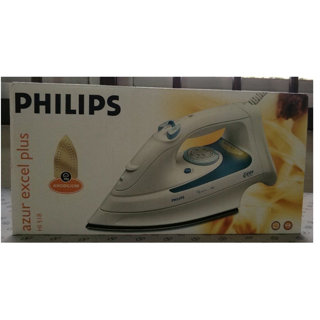 Express Clap degree Philips Steam Iron - Azur Excel Plus (Model: HI 518), TV & Home Appliances,  Irons & Steamers on Carousell