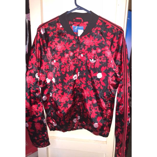 adidas floral bomber jacket