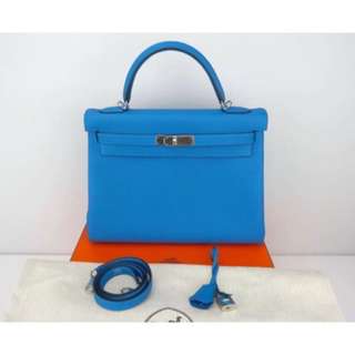 ❗️Hermes Kelly 25 Blue Electric Chevre Ghw , Luxury, Bags & Wallets on  Carousell