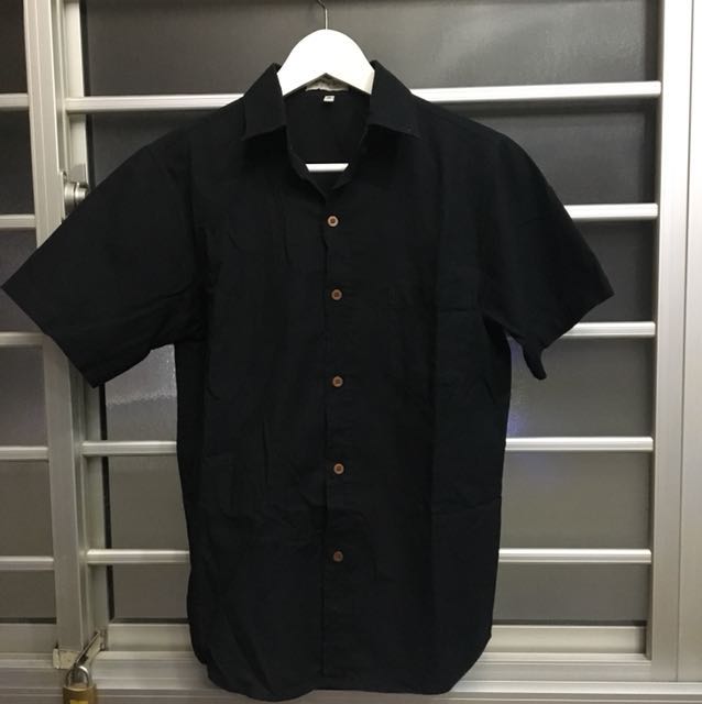 Black collared shirt near me clearance