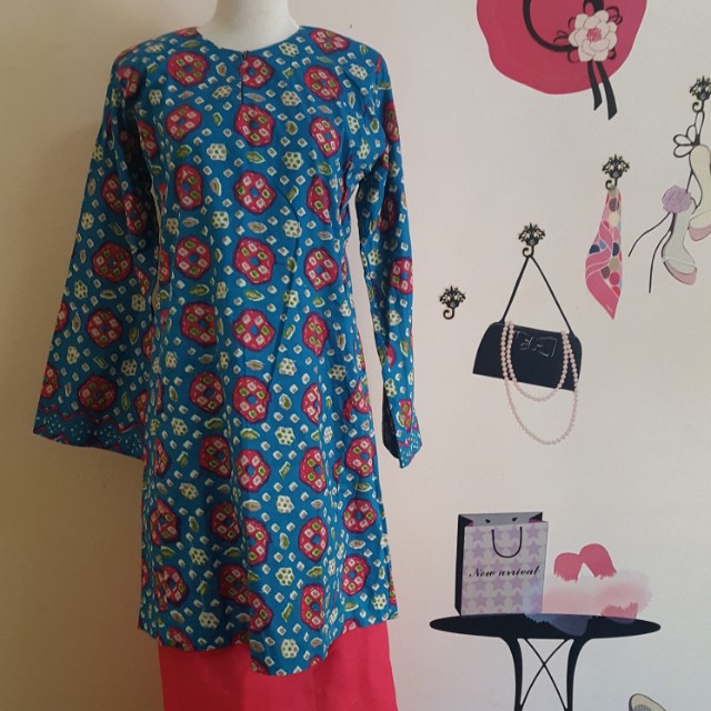 40 Koleski Terbaik  Design  Baju  Plain Kain Batik Kelly 