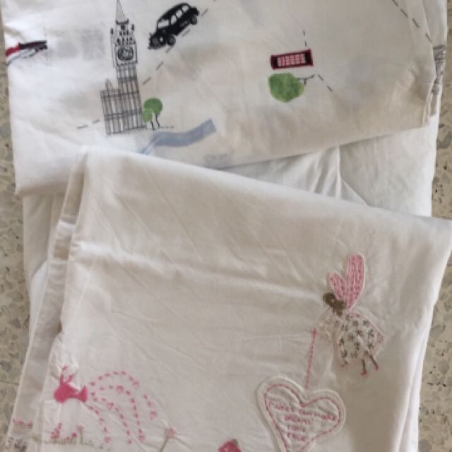 white company cot bed duvet