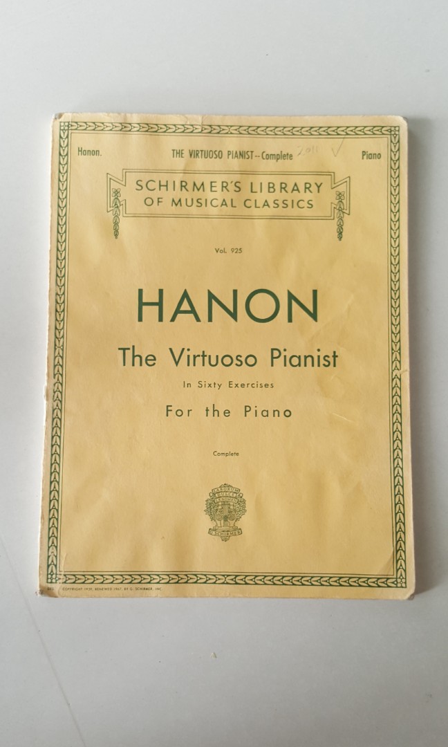 Hanon The Virtuoso Pianist In Sixty Exercises For The Piano Vol