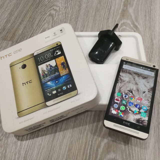 htc one m7 gold 32mb mobile phones