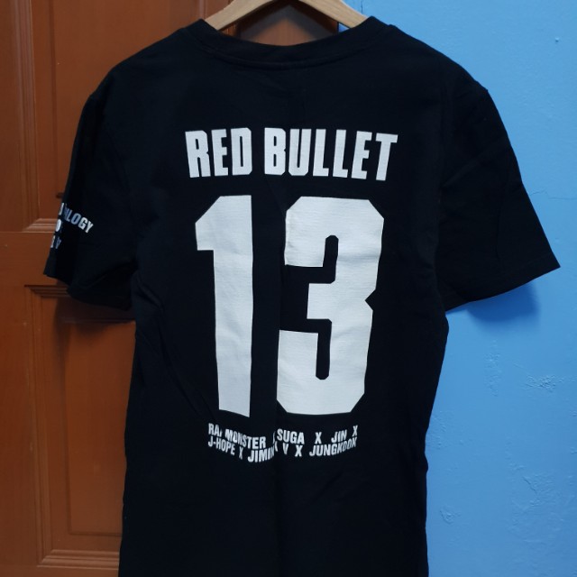 Official BTS Red Bullet Concert Shirt, Hobbies & Toys